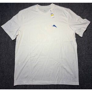 Tommy Bahama Graphic T-Shirt White Marlin Fish Logo Tee XXL NWT Tropical Island